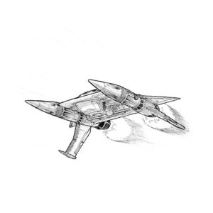 Buck Rogers Starfighter A5 Print