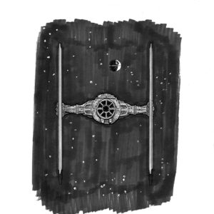 Tie Fighter A5 Print